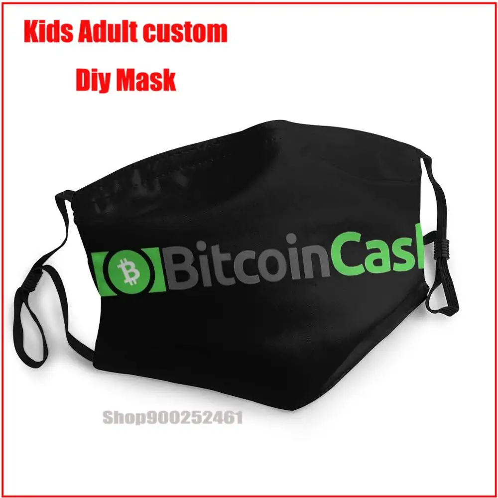 

Bitcoin Cash BCH Crypto DIY masque de protection lavable washable mask face mask reusable mouth mask with design funny
