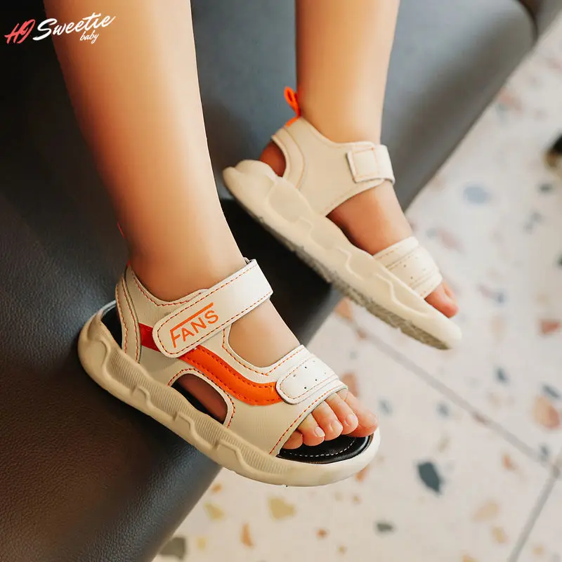 Baby Boys Girls Sandals Kids Fashion Anti-slip Shoes Children Soft Sole Hook Loop Girl Summer Sandals