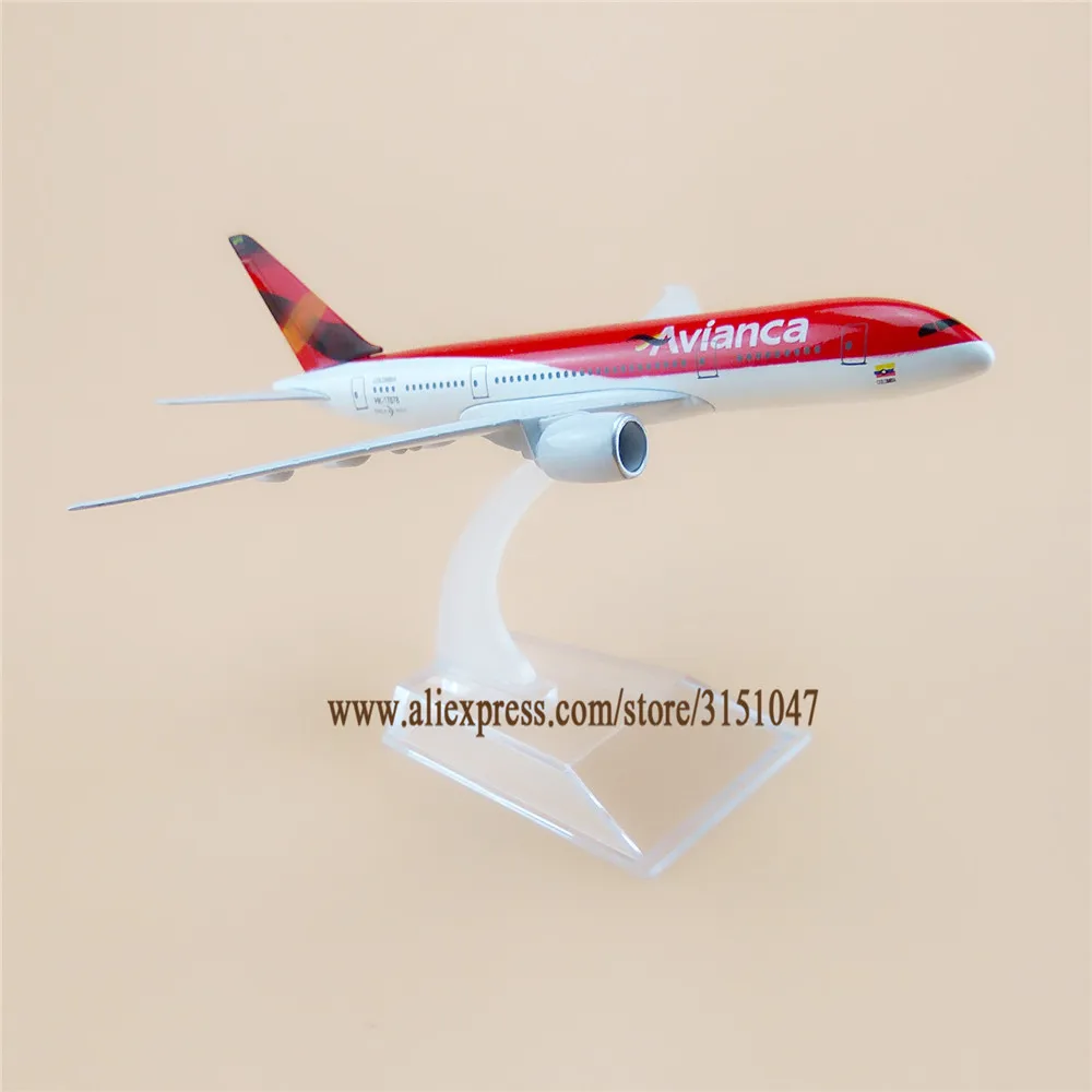 16 см Air Colombia Red Avianca 787 Boeing Airways Airlines металлический сплав модель самолета литье под