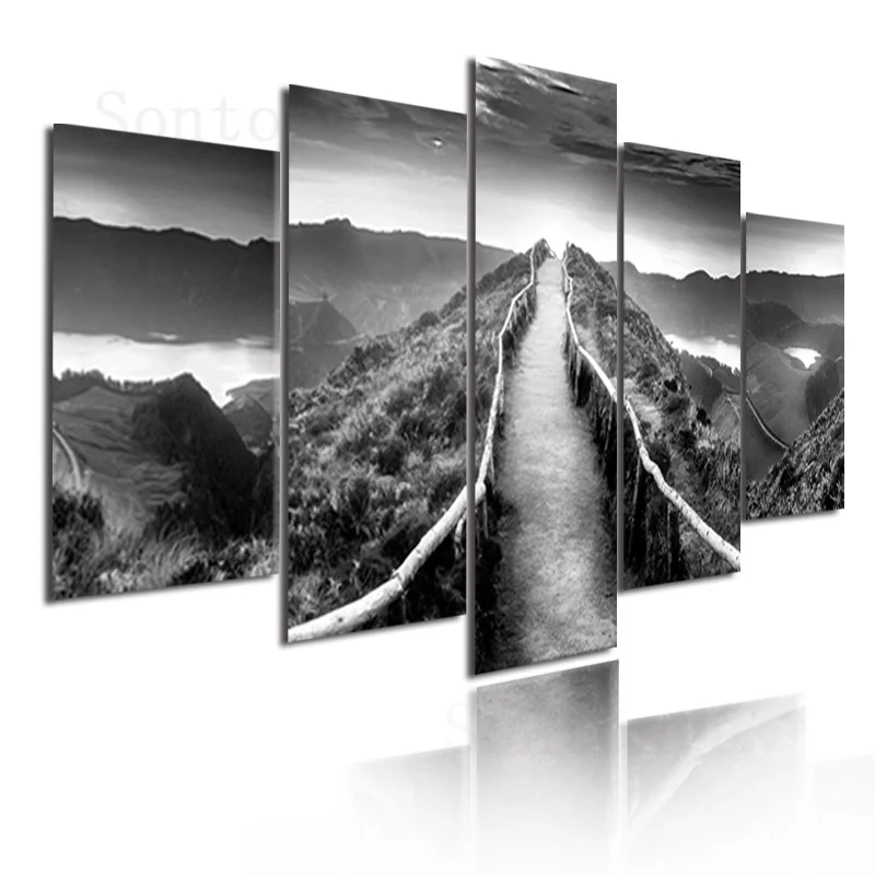 

Landscape Canvas Painting Mountain Road Decorative Painting Simple Style Modern Entrance Living Room Corridor Study Room Hotel