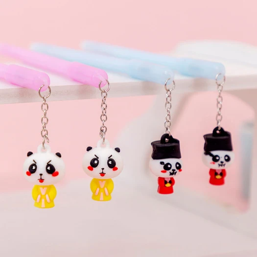 

100pcs Cute Panda Pen for School Kawaii Stationery Animal Pen Kawaii Pendant Gel Pen Accesseries for School Wholesale Panda Gift