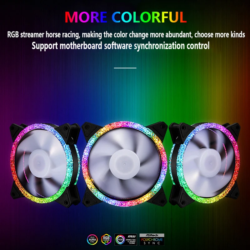 Кулер для ПК чехол вентилятор 120 мм Алмазный Rgb 3Pin большой 4Pin бесшумный 11 лопастей