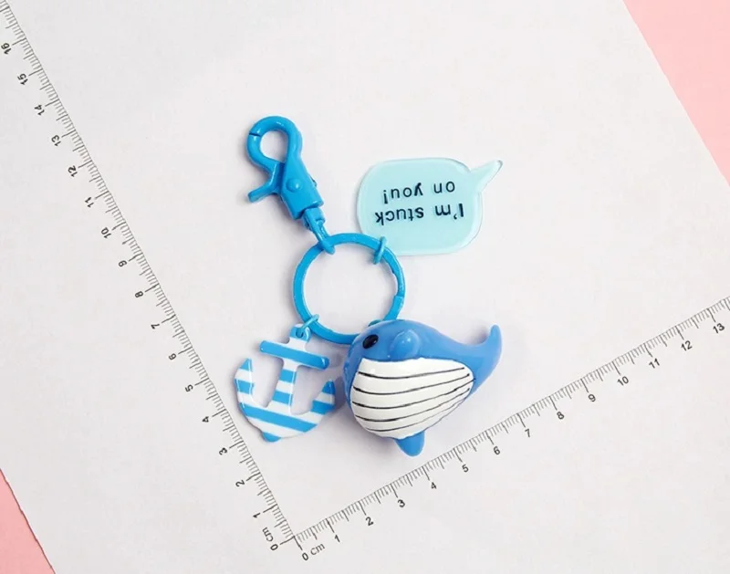 

white Dolphin Cartoon Key Chain Beluga Whale Keychain Whale Key Chain Cute White Dolphin Bag Pendant Keyring Woman 2020