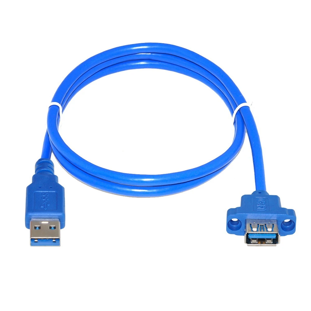 

USB 3,0 Тип-A Male к женскому удлинитель Интерфейс конвертер кабель для передачи данных Шнур с Тип с винты для крепления панели отверстия