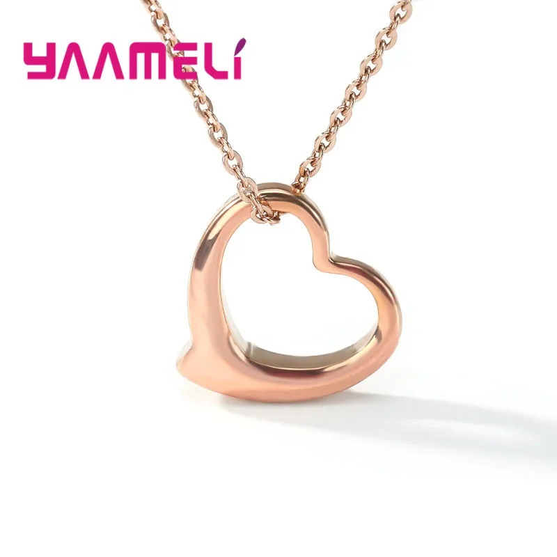 Женское ожерелье с подвеской в виде сердца из серебра 925 пробы - купить по