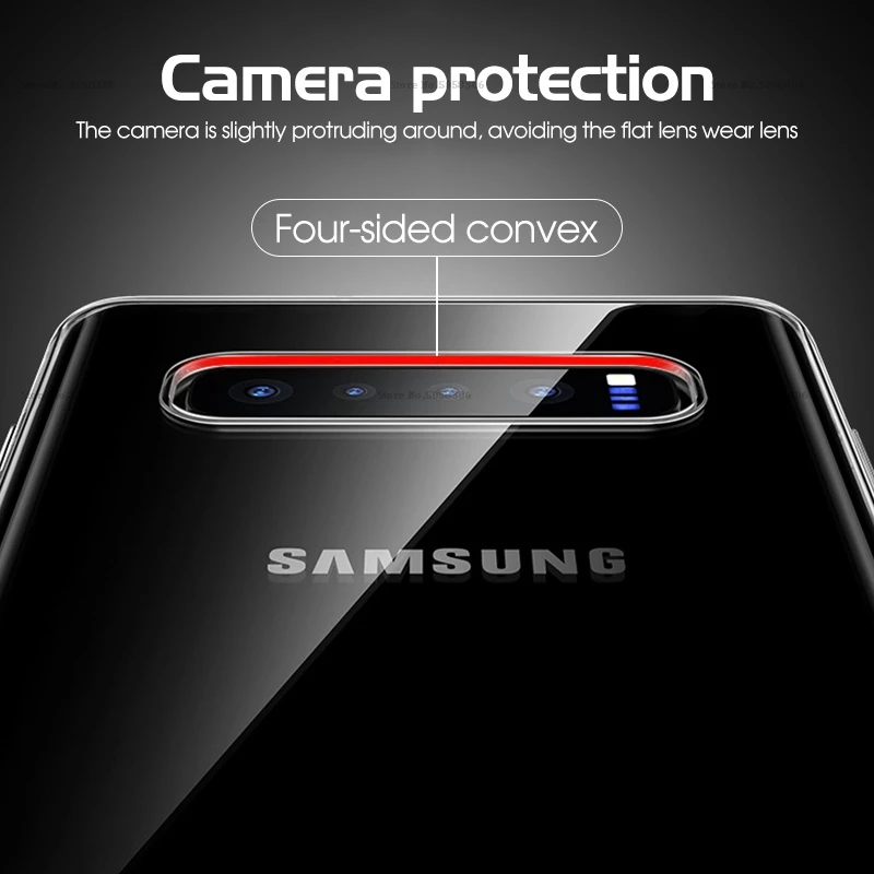 Чехлы для samsung Galaxy S10 Plus S8 S9 S10e Note 10 8 9 S7 Прозрачная защитная задняя силиконовая