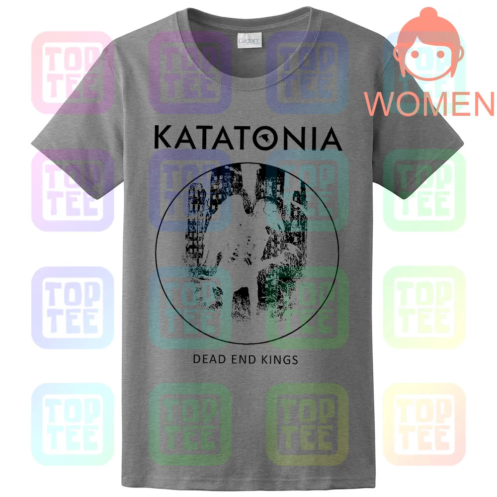 WOMEN-GRAY Кататония-тупые короли-прогрессивный рок,-Opeth, T_ рубашка-Размеры: от S до 7xl-показать название оригинала - Цвет: WOMEN-GRAY
