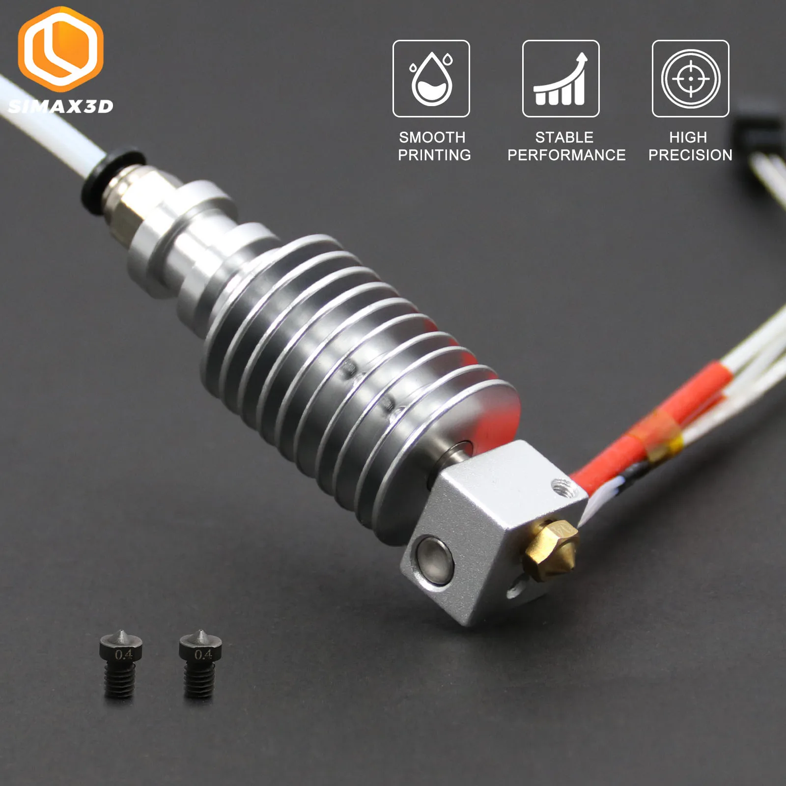 SIMAX3D Mega J-Head Горячая сборка экструдер алюминиевая печатающая головка 12 в 40 Вт для I3 Mega, I3 Mega X, Mega S Запчасти для 3D-принтера