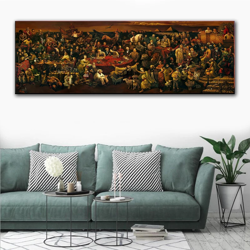 

Famous People The Divine Comedy with Dante Oil Canvas Painting Wall Art Posters and Prints Wall Art Pictures for Living Room