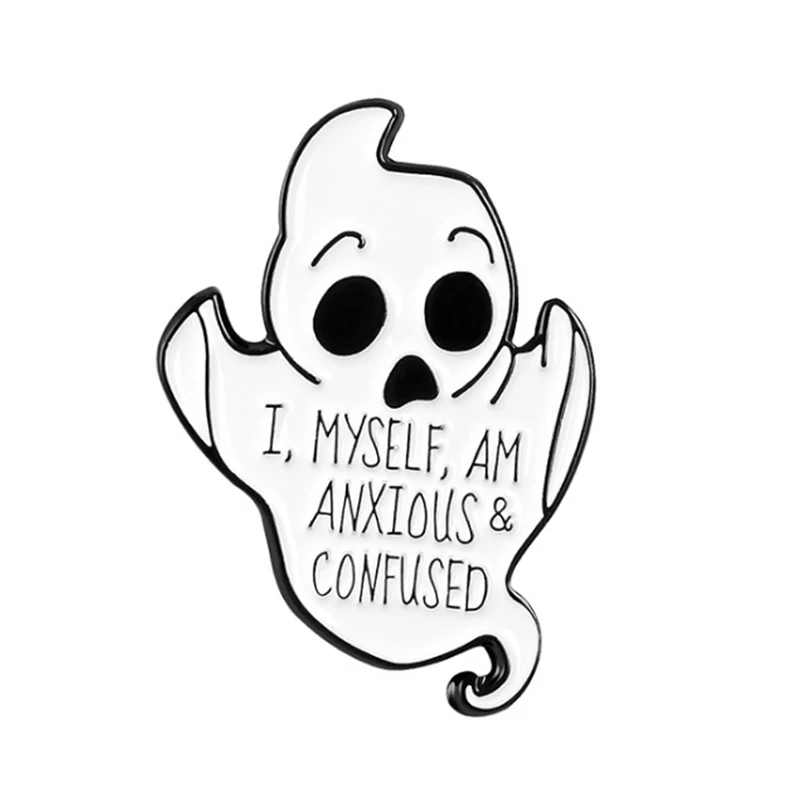 

Halloween Gift Ghost Brooch For Backpacks Bag Lapel Enamel Pins Men Women Badge Metal Brooches Jewelry Accessories