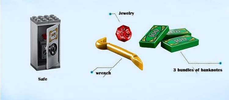 

Bricks-Toy Blocks City Police Chase Car Model Bricks Technic Kids Children Toys