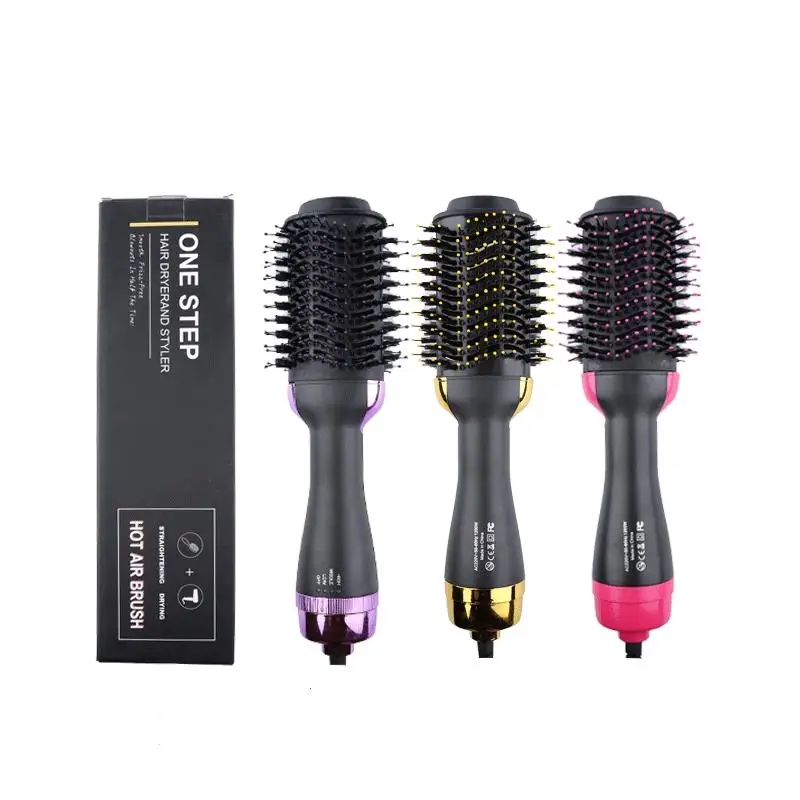 

1000W Hot Air Comb Anion Hair Straightening Curler Multi-function Curling and Straightening Dual-purpose Fluffy Lazy Hair Comb