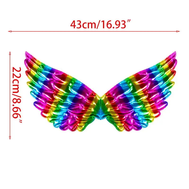 

Kids Metallic Glitter Fairy Angle Wings Festival Carnival Masquerade Halloween Christmas Cosplay Party Stage Costume