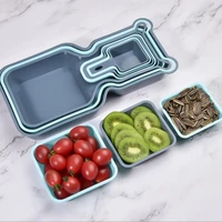 10 piece set of creative fruit platter foldable storage box snack plate candy dessert multi layer partition multi function tools