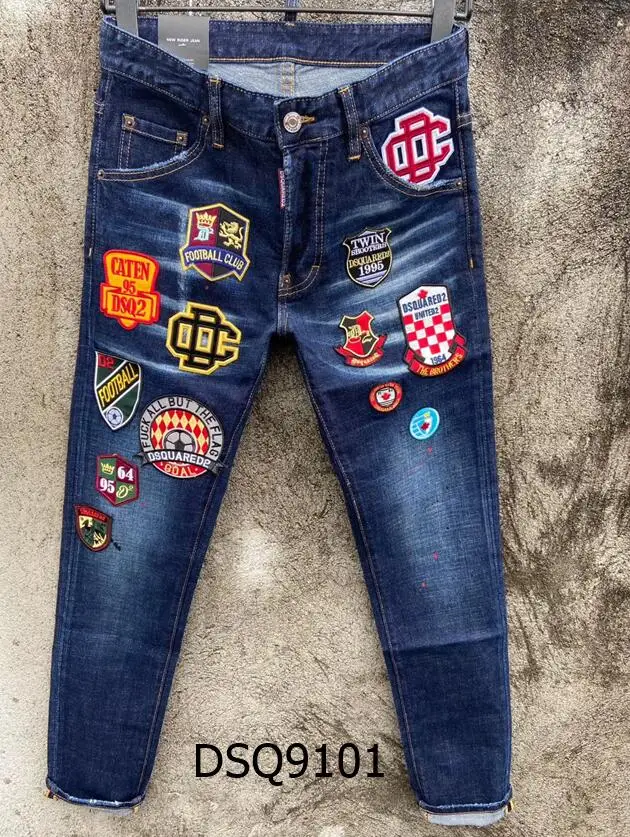 

Лидер продаж 2021, классические, Аутентичные, DSQUARED2, ретро, итальянский бренд, женские/мужские джинсы, локомотивы, джинсы для бега, DSQ9101