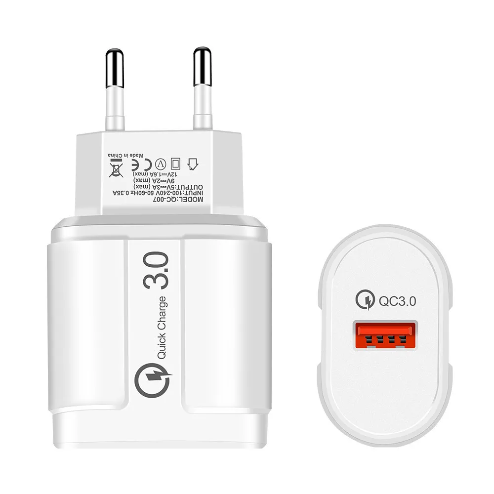 Only White Charger Для samsung galaxy S3 S4 S6 S7 край A3 A5 J3 J5 J7 A6 A7 QC 3,0 быстрое зарядное устройство для телефона и 1 м Магнитный Micro USB кабель для передачи данных - Тип штекера: Only White Charger