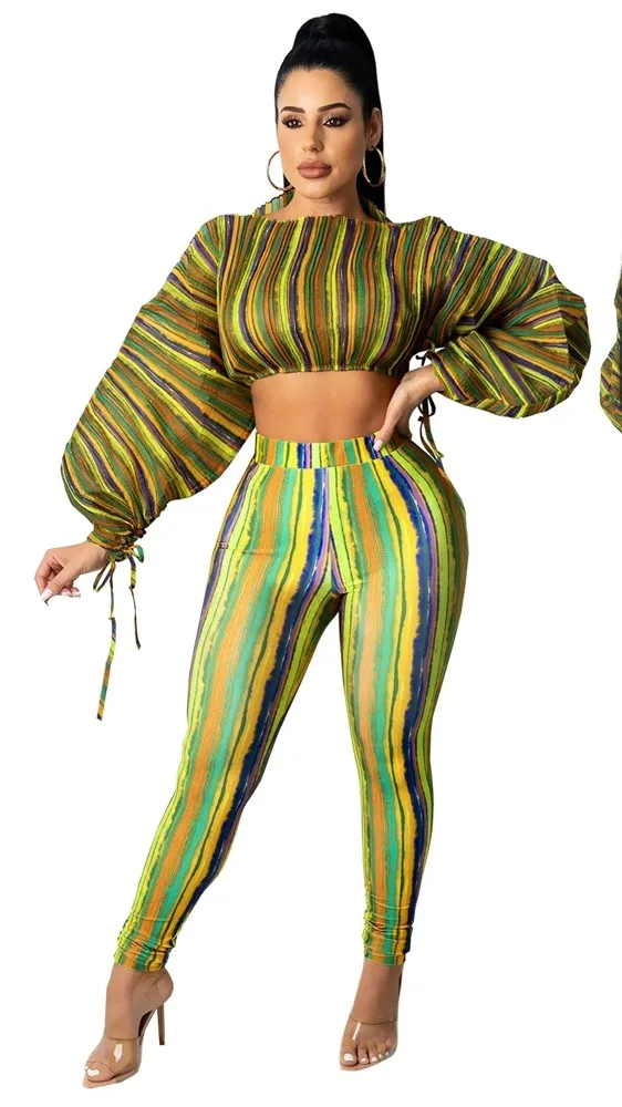 

Быстрая доставка, осенний комплект, Женский комплект из 2 предметов, укороченные блузки со шнуровкой, женские комплекты из двух предметов, о...