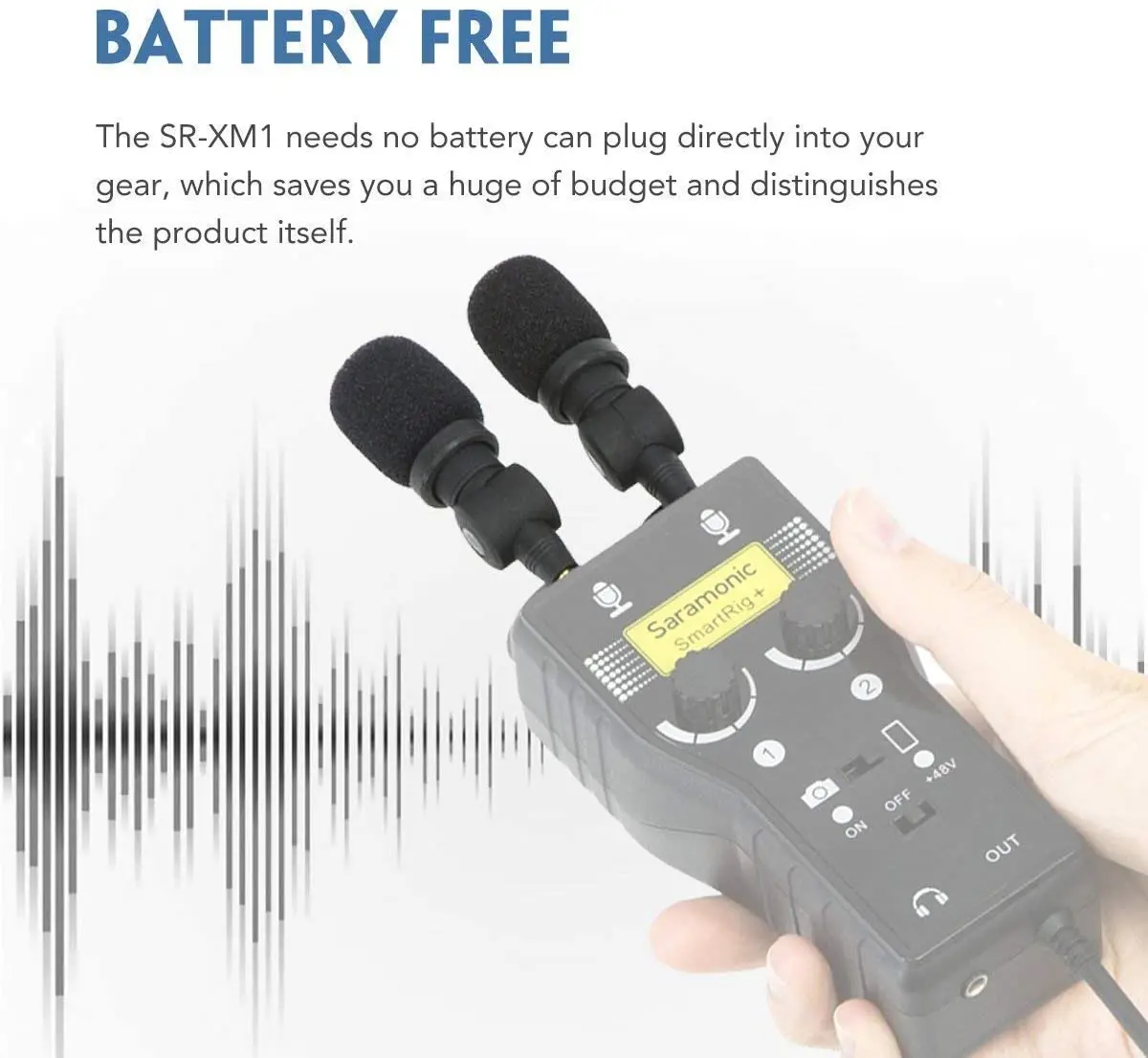 Saramonic SR-XM1 Plug &amp Play Mic всенаправленный микрофон для DSLR видеокамеры CaMixer SmartMixer LavMic