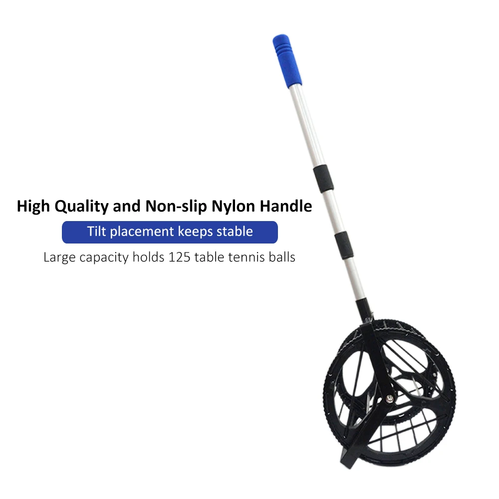 

125 шарики Таблица емкости теннисные мячи ретривер контейнера для пинг понга cобиратель мячей для настольного тенниса, Хоппер ролик аксессуа...
