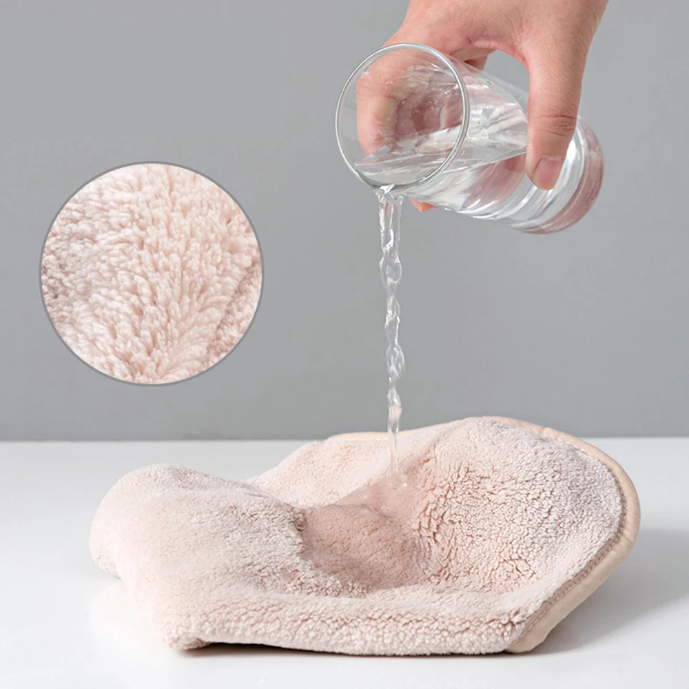 

Lovely Bear Style Super Soft Absorbent Microfiber Hand Towel Hanging Bathroom Kitchen Towel Cleaning Cloth