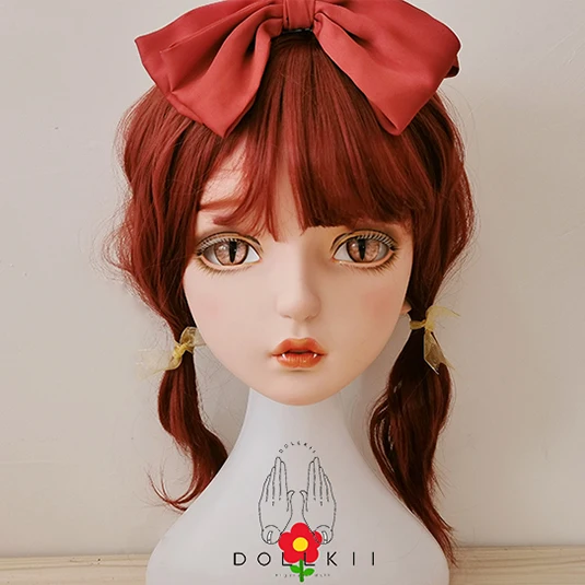 

(Dollkii 14) Female Girl Silica Resin Cosplay BJD Cross Dressing Kigurumi Head Mask Anime Role Play Party Crossdresser Doll Mask