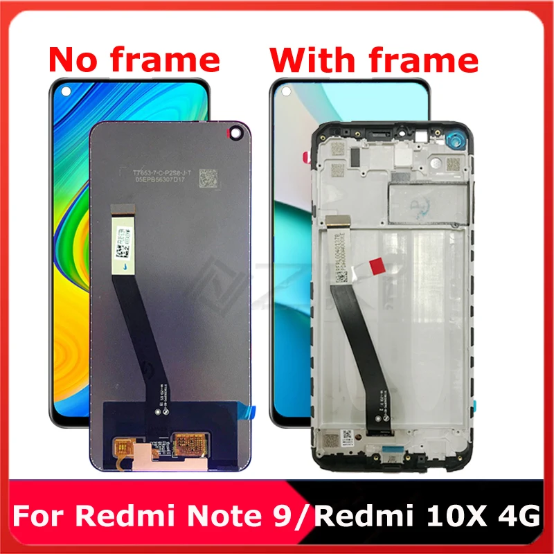 

6,53 "для Xiaomi Redmi Note 9 ЖК-дисплей сенсорный экран M2003J15SG Замена + рамка для Redmi 10X 4G дигитайзер в сборе детали