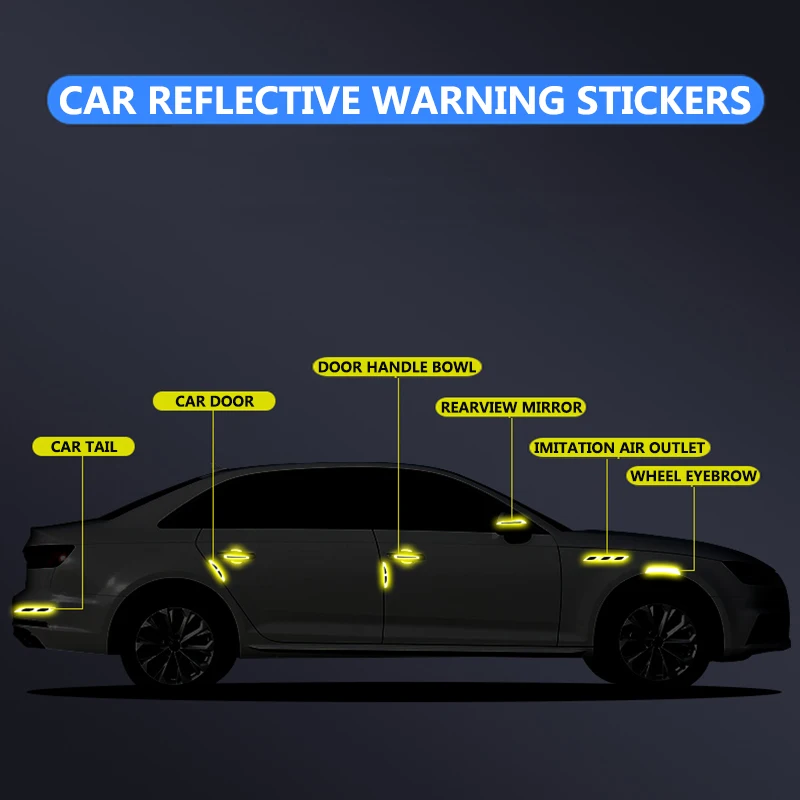 Автомобильная наклейка светоотражающая Авто Безопасность Предупреждение
