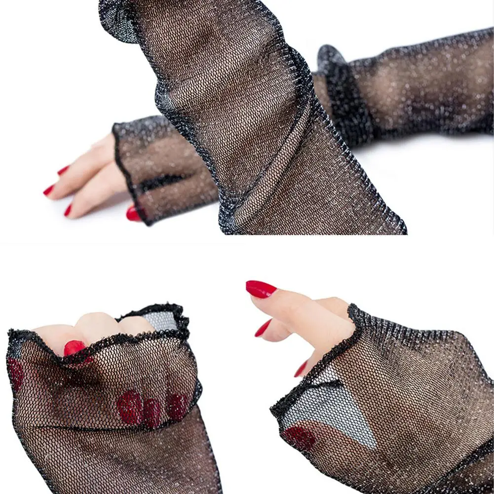 

2 Pairs Summer Women Sun Protection Arm Sleeve Driving Anti-UV Cool Oversleeves Ultra-thin Sleeves Outdoor Riding Clothing