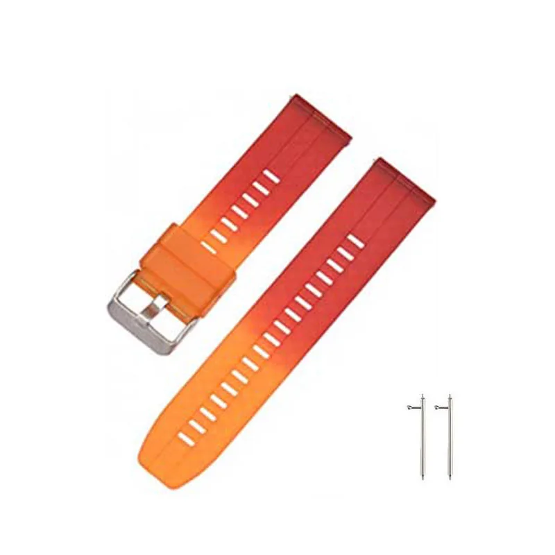 

22mm Sports Watch Band for huawei GT2 42/44mm Accessories Quick release switch waterproof Silicone smartwatch strap Steel buckle