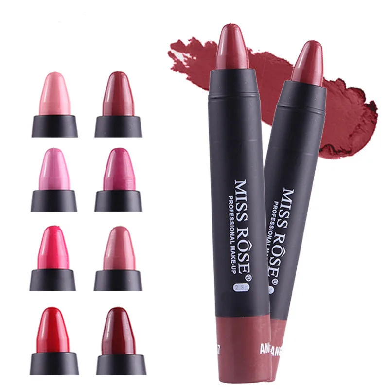 

Professional Matte Lipstick Beauty Waterproof Lip Stick Pen Long Lasting Easy To Wear Lips Makeup Lip Gloss Cosmetics