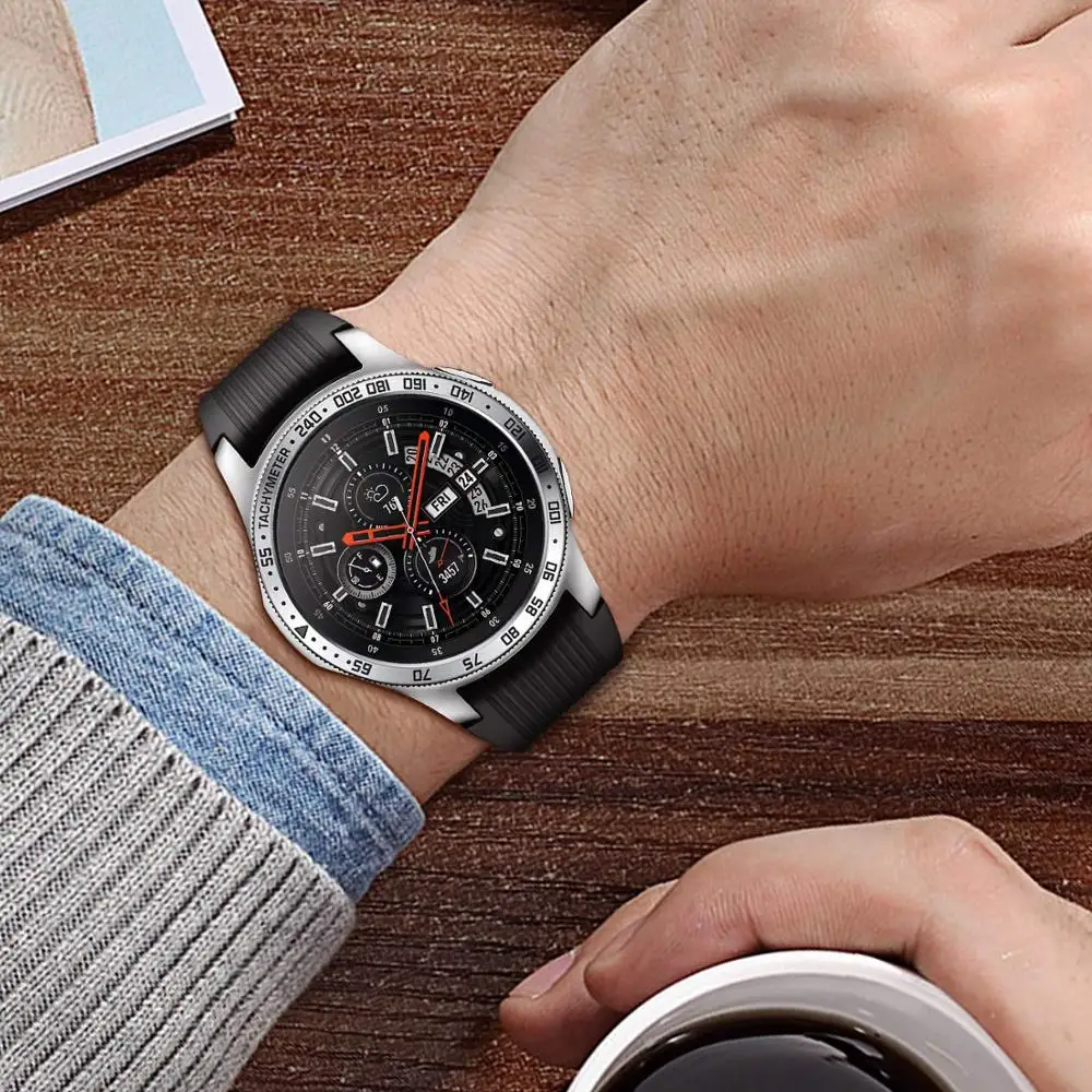 Металлический корпус для Samsung Galaxy Watch 46 мм 42 Gear S3 frontier клейкий безель с кольцом