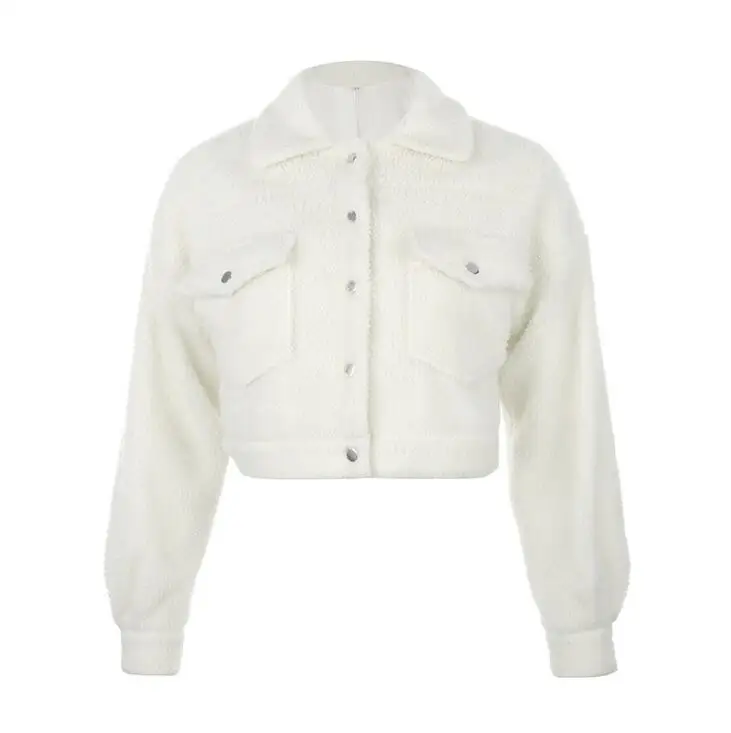 

Autumn and winter women's double pocket fur tooling short coat