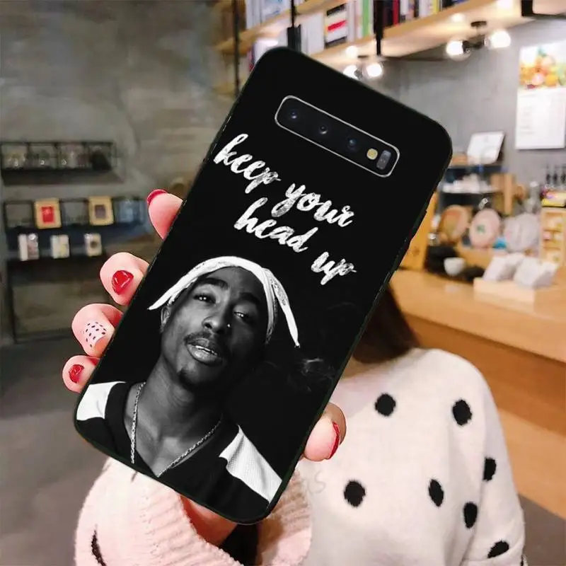 

Rapper 2pac cool hip hop Phone Case For Samsung A50 A51 A71 A20E A20S S10 S20 S21 S30 Plus ultra 5G M11 funda shell