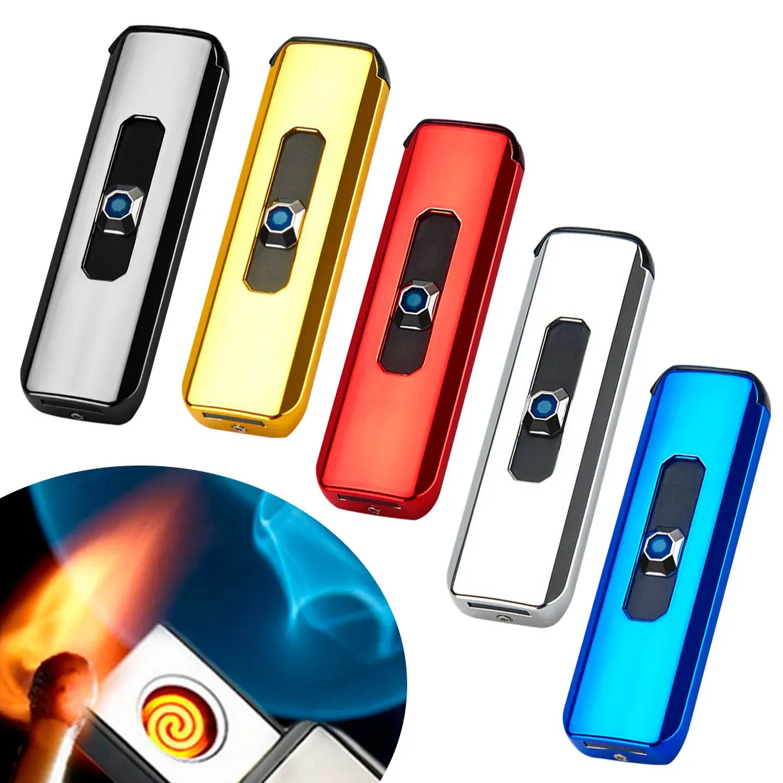 Электрическая зажигалка сенсорный Экран Перезаряжаемые Зажигалка USB зарядка