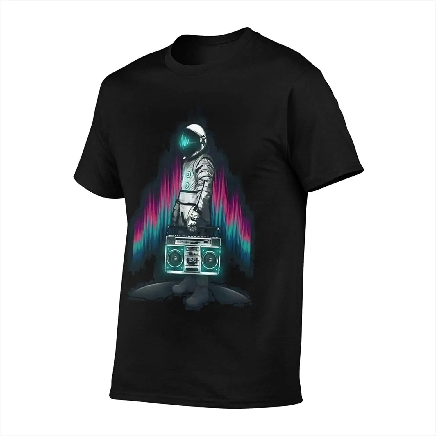 

2021 Summer Men's T-shirt Astronaut Portable Speaker Cool Pattern Printing Casual High-quality Oversized Men's Clothing
