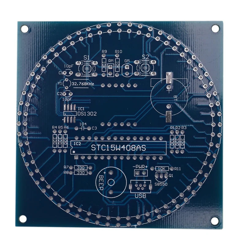 Rotating DS1302 Digital LED Display Module Alarm Electronic Clock Temperature DIY Kit Learning Board 5V New |