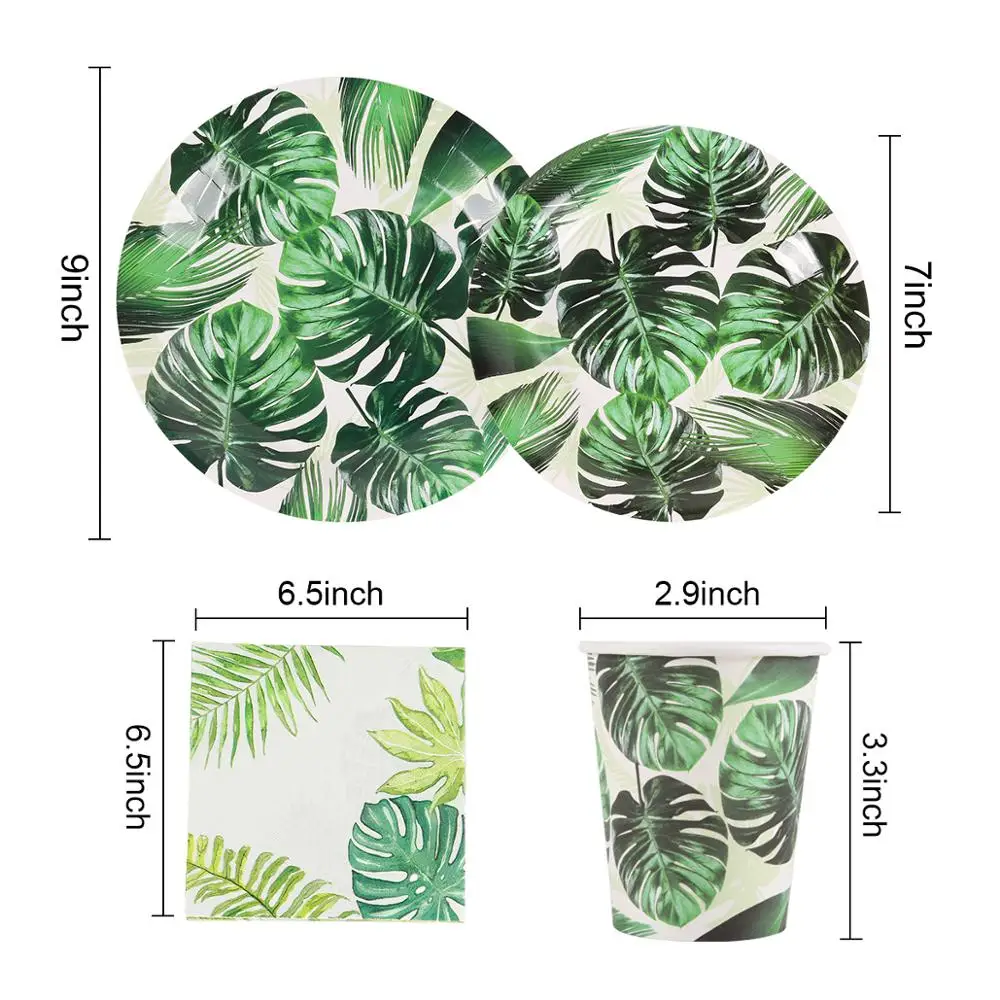 Гавайская одноразовая посуда Frigg декор для дня рождения в стиле джунглей