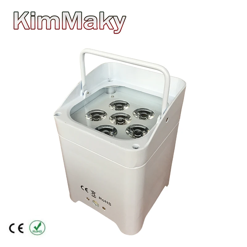 10 шт./лот картонная упаковка 6x18 Вт RGBWAUV led батарея беспроводной dmx ИК-пульт