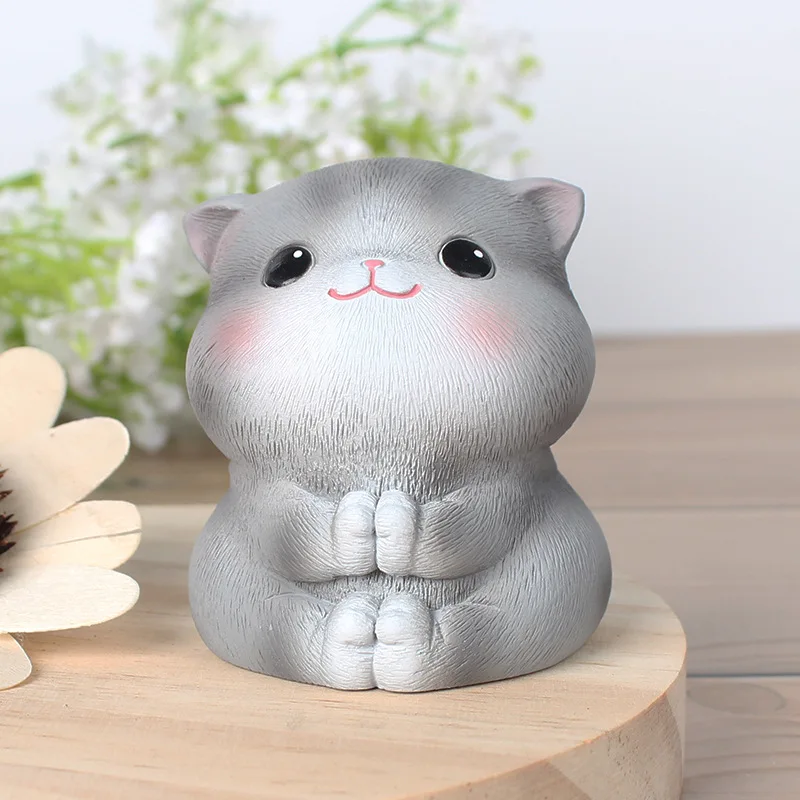 

Cute Cat Car Decoration Creative Resin Decoration Healing Department Small Office Desktop Birthday Gift