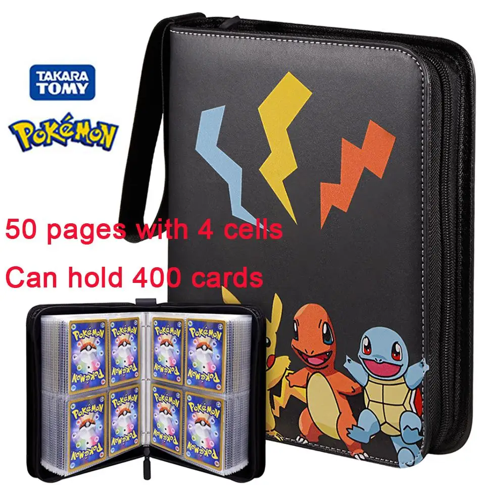 

Pokemon Double Pocket Binder Cards Collectors Album Anime Game Card Portable Storage Case Top Loaded List Toy Gift for Kid
