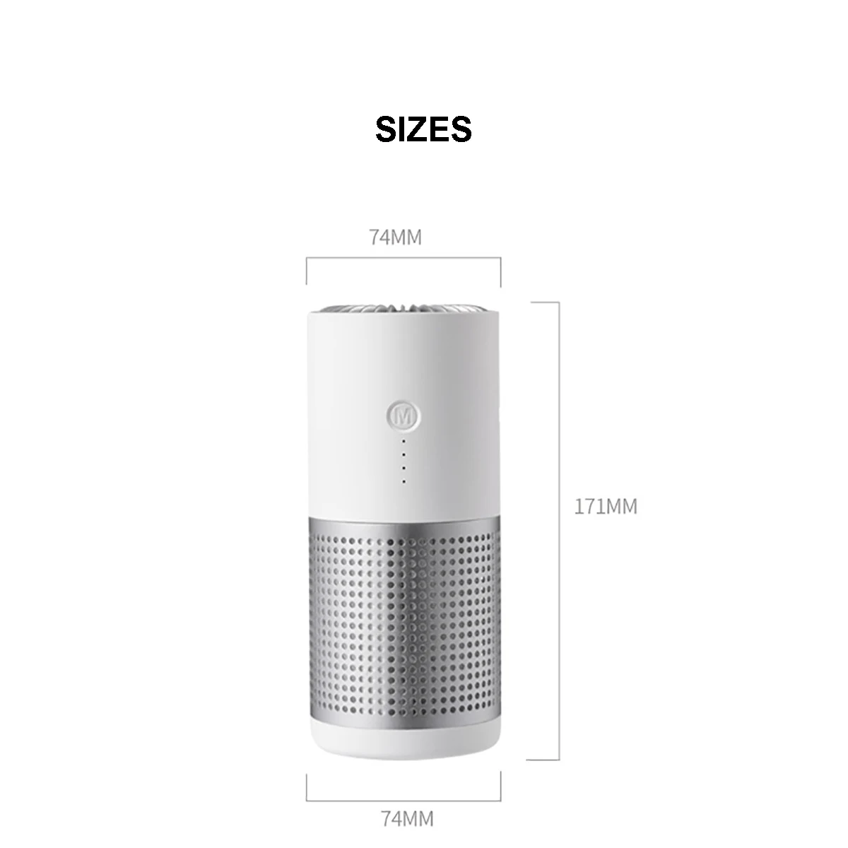 

Air Purifier For Home Ozone Generator HEPA Filters Desktop Purifier Night light Rechargeable Air cleaner