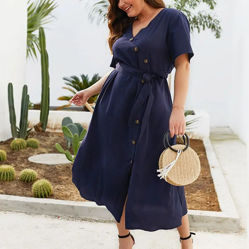 Женское платье большого размера 3xl 4xl длинное vestidos vestido с v образным вырезом