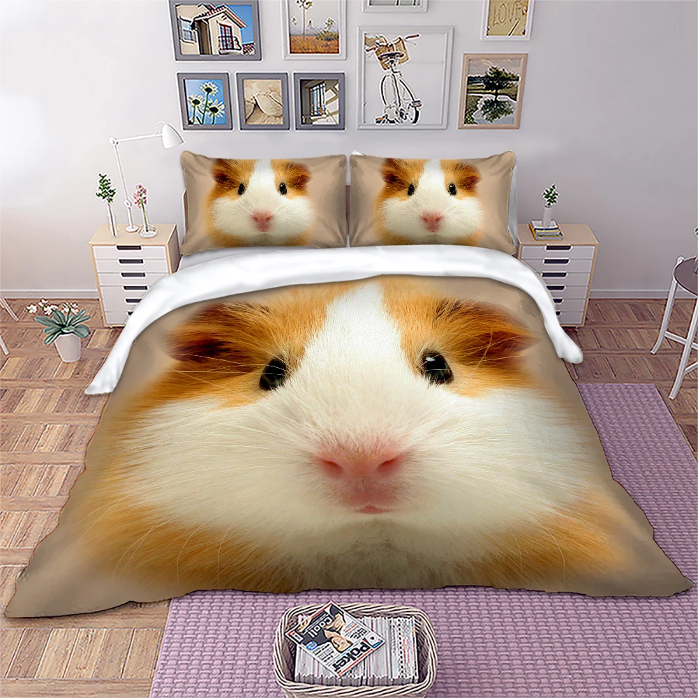 Комплект постельного белья с 3d-изображением животных милое постельное белье