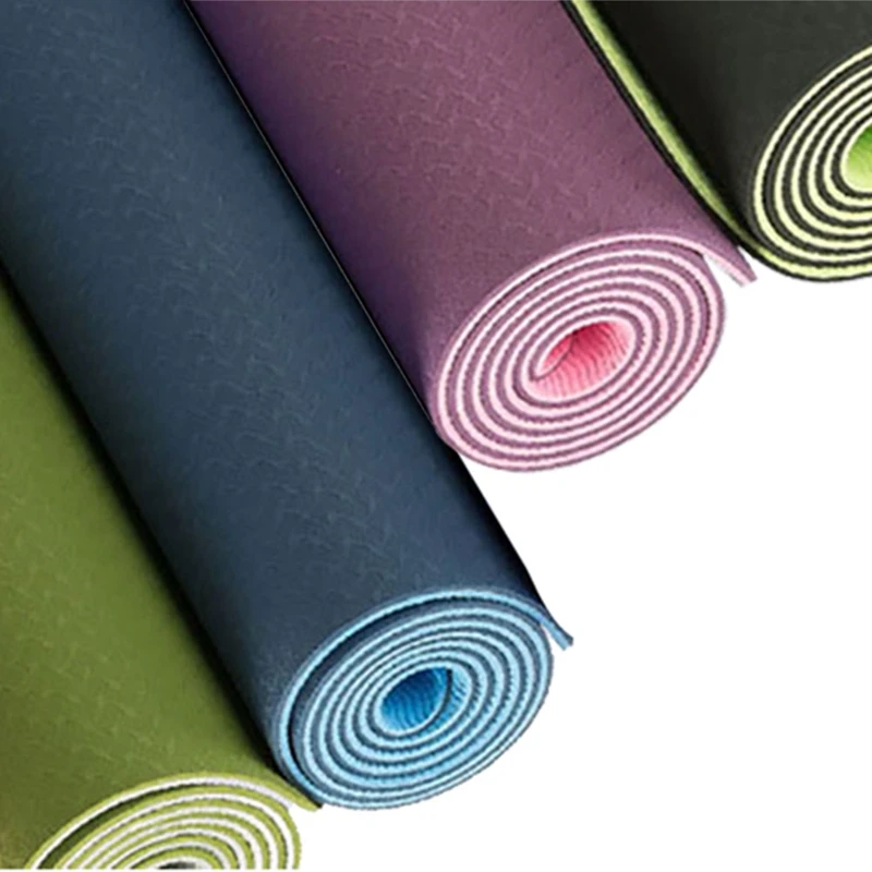 

6Mm Tpe Two-Color Non-Slip Yoga Mat Sports Mat 183x61Cm Gym Home Fitness Tasteless Mat