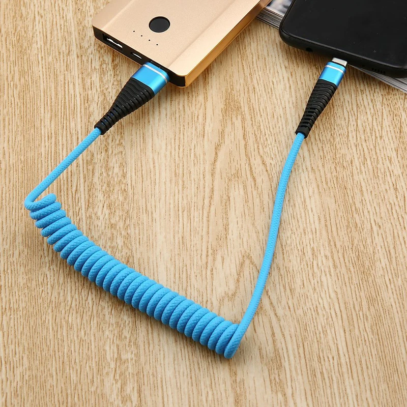 Весна Спиральный кабель Micro USB 2.4A нейлон Быстрая зарядка USB кабель для передачи данных для samsung Xiaomi Android мобильный телефон usb зарядный шнур