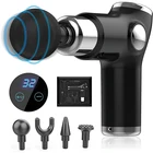 Пистолет для расслабления мышц с ЖК-дисплеем, высокочастотный массажный аппарат для релаксации мышц, 6 скоростей, миниатюрный фитнес-аппарат для массажа тела и шеи, устройство для облегчения боли