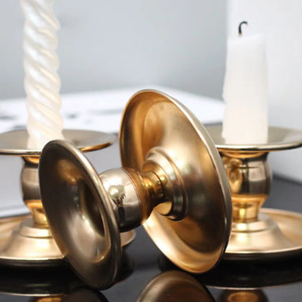 Металлический подсвечник с золотым покрытием простой и креативный подходящий