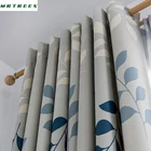 Современные затемняющие шторы MRTREES с принтом для гостиной, спальни, оконные занавески, плотные шторы с листьями, Затемняющая ткань