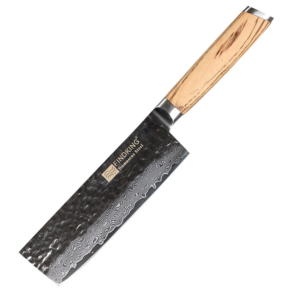 

6.5 Inch 67 Layers Damascus Knife Ultra Sharp Japanese Slicing Kitchen Knife Cutting Vegetable And Meat With Zebra Wooden Handle