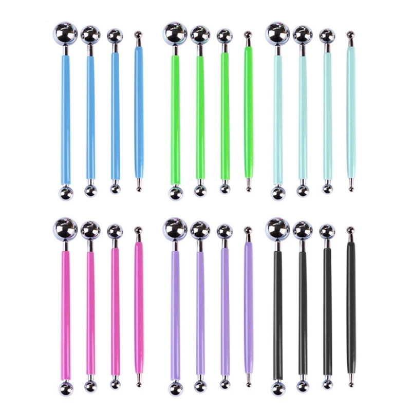 Инструменты для моделирования скульптур 4 шт./комплект двухсторонний шариковый